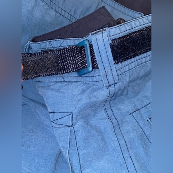 Women’s Vintage Y2K President Stone blue belted high waisted cargo pants Sz 32 - Picture 5 of 16